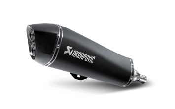 Akrapovic Slip-on Line RVS Black Einddemper met E-keur Gilera Fuoco 500 2007 > 2016